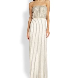Parker Silk Strapless Beaded Gown
